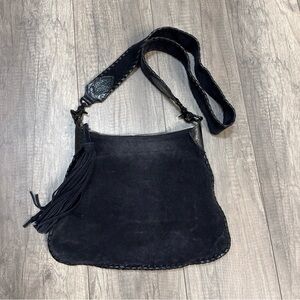 Laggo Suede Shoulder Bag with Tassel